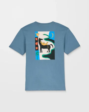 Longosnake Tee blue wash