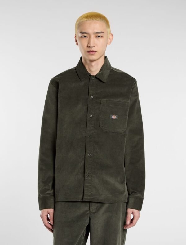 Corduroy Shirt Olive Green
