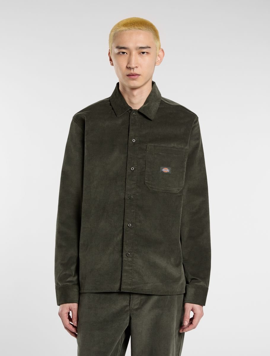 Corduroy Shirt Olive Green