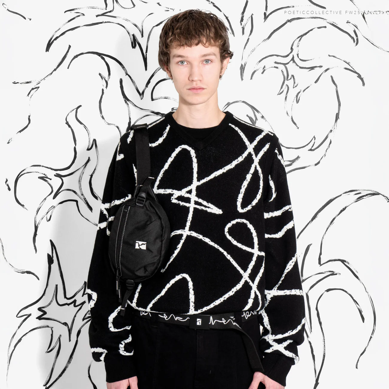 Doodle Jacquard Knit Crewneck – Image 2