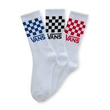 Classic Check Crew Checkerboard white