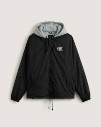 Riley Hooded Coaches Jacket black
