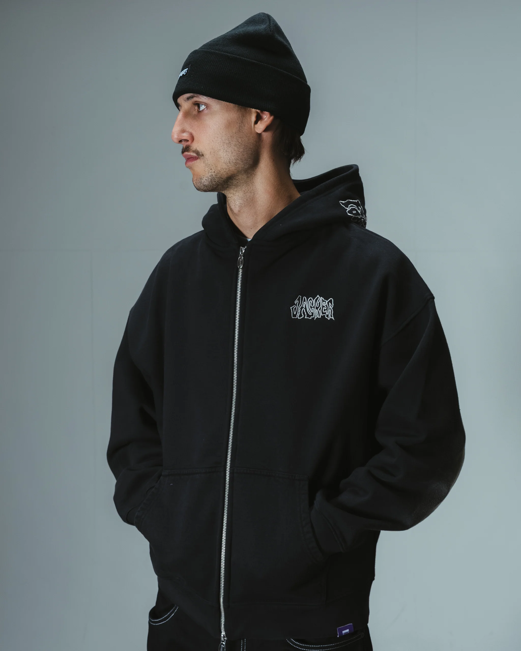 Rough Garment Dyed Premium Hoodie Zip – Image 3
