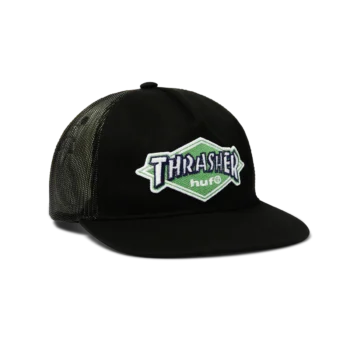 Huf Thrasher Logo Twill Trucker