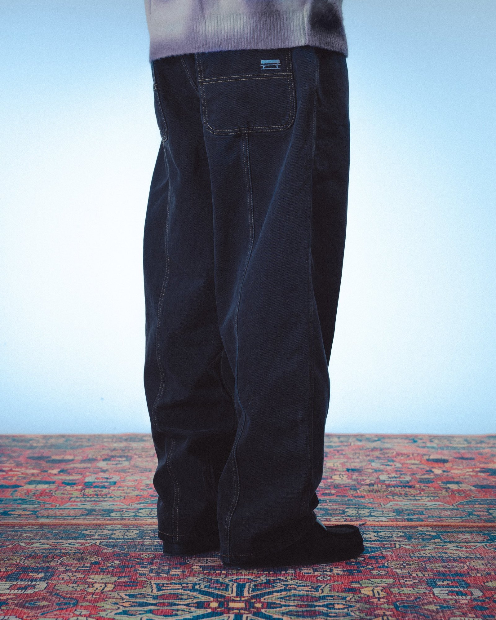 3 Stripes Dyed Denim Baggy Pant – Image 4