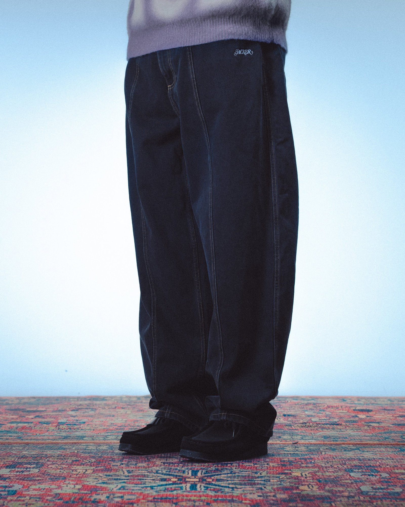 3 Stripes Dyed Denim Baggy Pant – Image 3