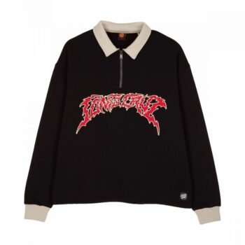 Out Of Time Strip 1/4 Zip Crew