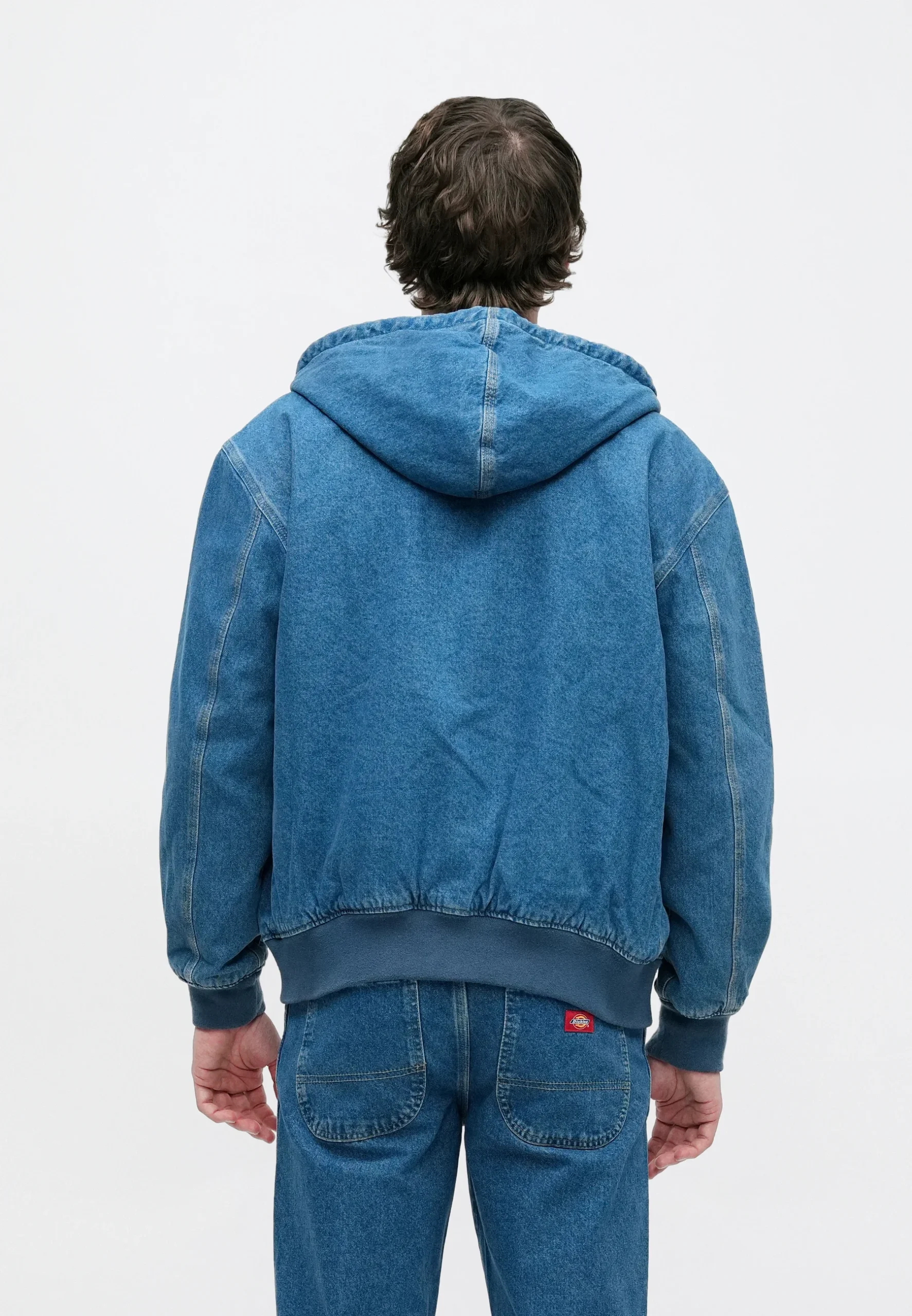 Hilham Lined Denim Hooded Bomber – Image 4