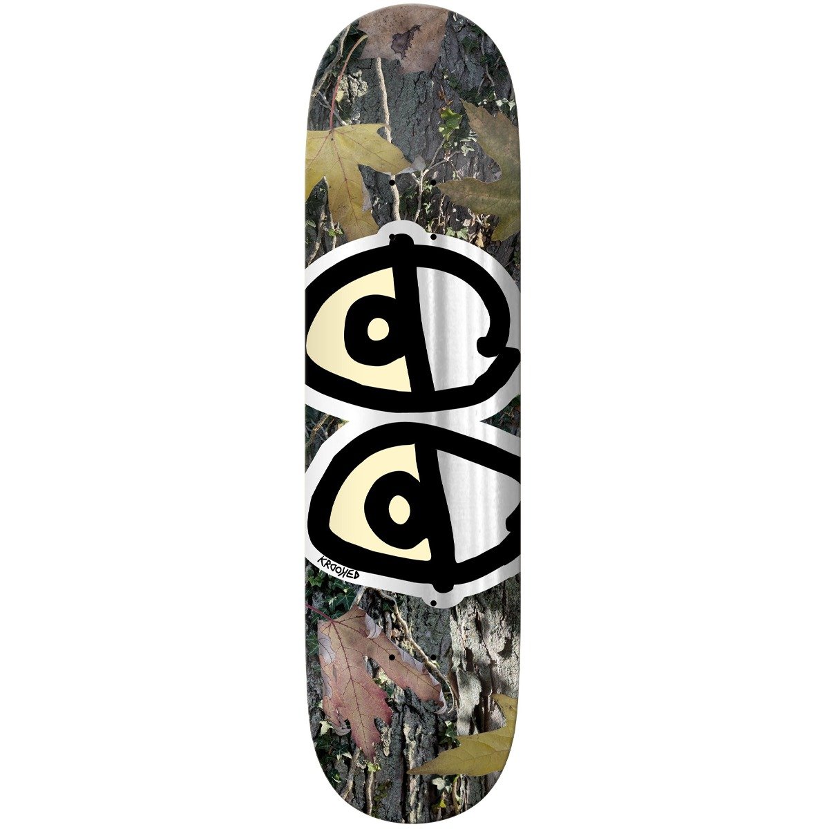 Krooked Deck Eyes Camo Silver Foil 8.5X31.85