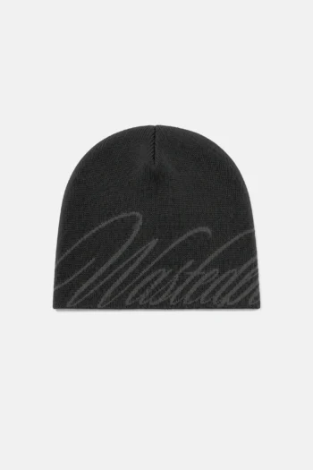 Script Brown Beanie